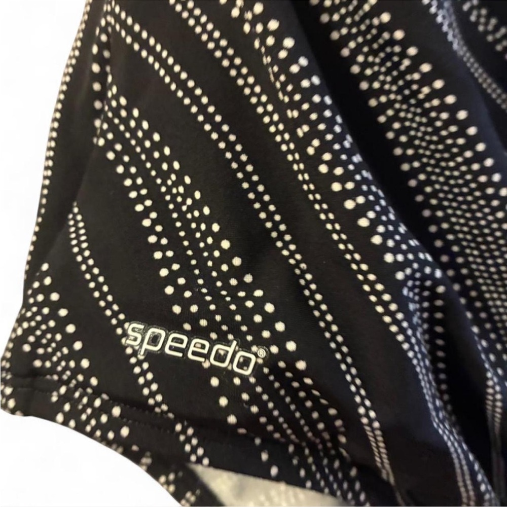 Women’s black and white one piece speedo bathing suit size 12 - Picture 4 of 5
